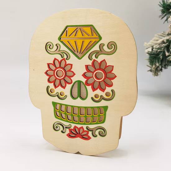 잭-오'-랜턴 펜던트 장식 할로윈 공예 펜던트 장식품 나무 해골 장식품