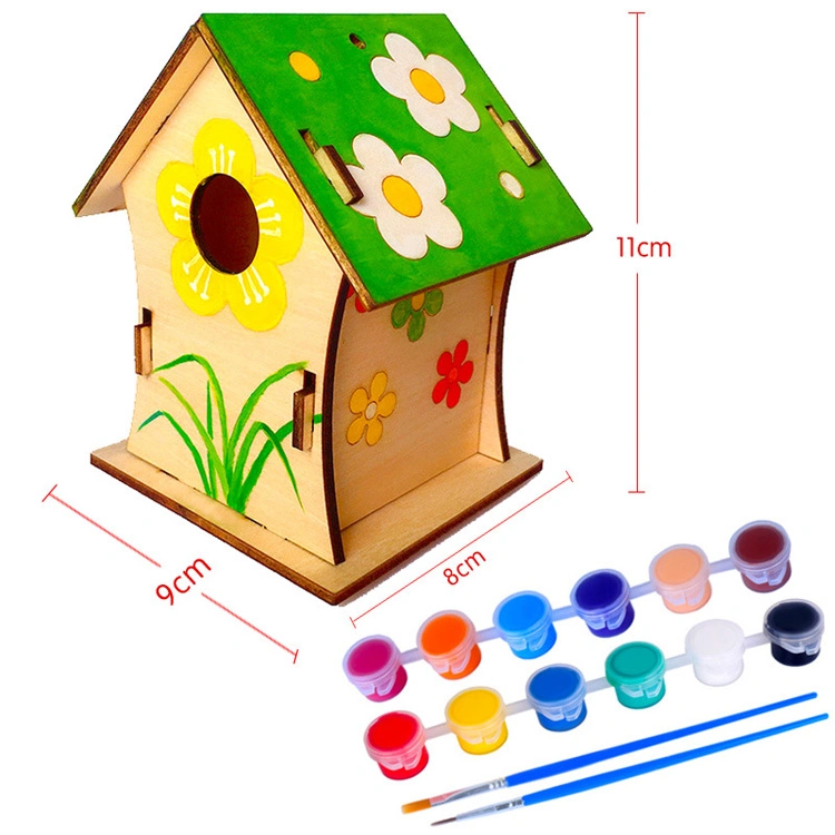 Kid DIY Wooden Bird House Paint and Decorate Arts Crafts DIY Bird House Kit