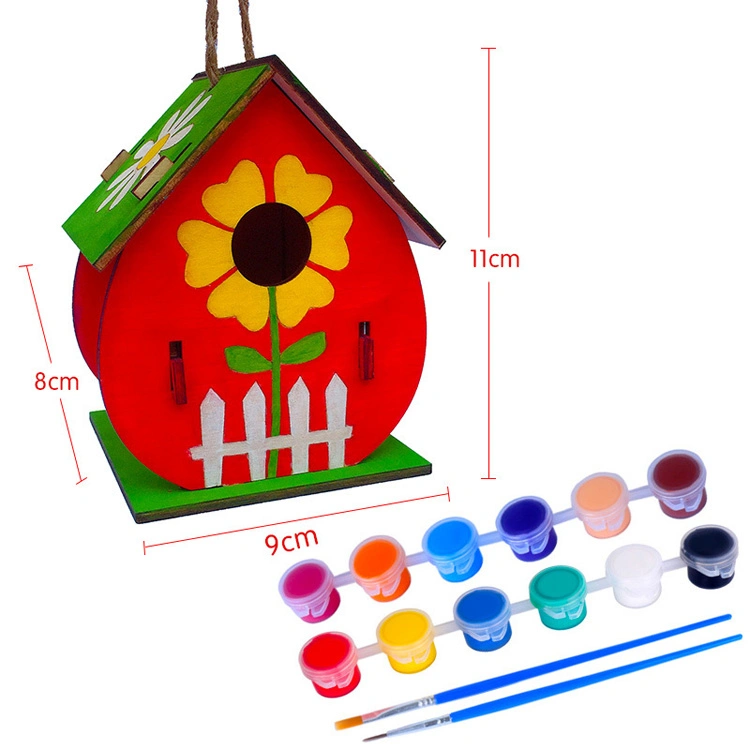 Kid DIY Wooden Bird House Paint and Decorate Arts Crafts DIY Bird House Kit