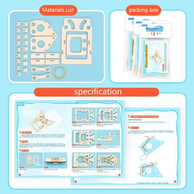 Shopfiy 뜨거운 새로운 장난감 2021 어린이 기계 팔 과학 실험 키트 줄기 DIY 나무 도구 장난감 기타 교육 장난감